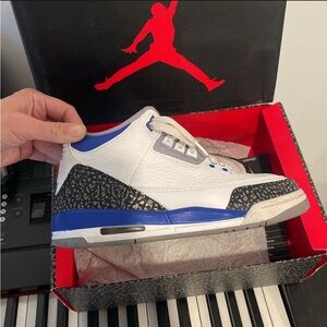 Nike Air Jordan 3 Sneakers White Blue